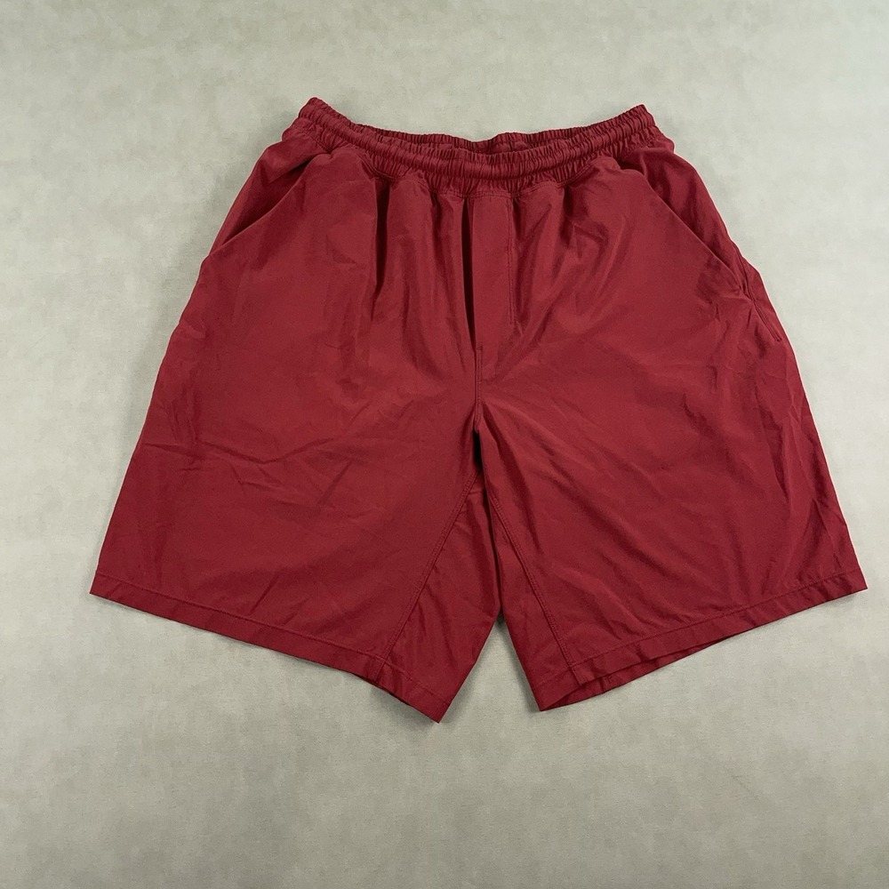 Lululemon Pace Breaker Shorts Medium 9" Red Lined Running Club Training Gym